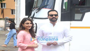 Photos: Saif Ali Khan and Soha Ali Khan spotted at Mehboob Studio in Bandra