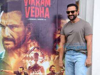 Photos: Saif Ali Khan promotes Vikram Vedha at Taj Lands End, Bandra