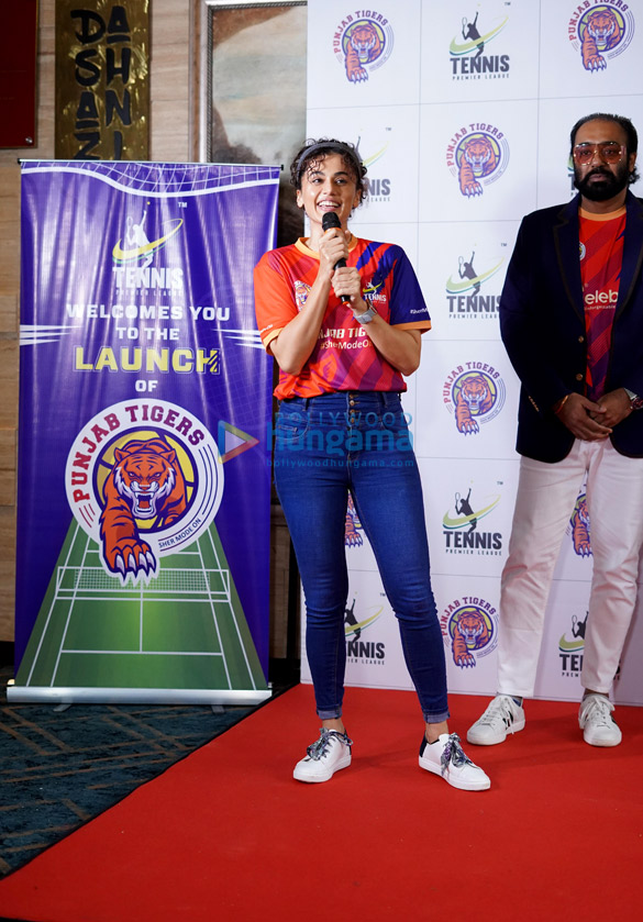 photos taapsee pannu graces the grand launch of team punjab tigers 5