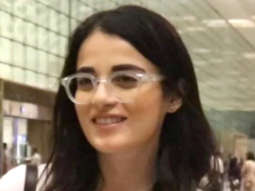 Radhika Madan snapped at the airport in white sweatshirt