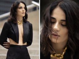 Radhika Madan takes over streets of Toronto in a sizzling shirtless crop blazer and pants