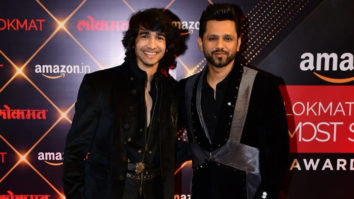 Rahul Vaidya poses along with Shantanu Maheshwari at Lokmat Awards