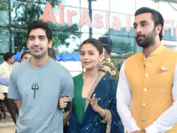 Ranbir Kapoor and Alia Bhatt snapped along with Brahmastra director Ayan Mukerji