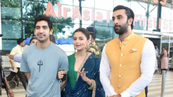 Ranbir Kapoor and Alia Bhatt snapped along with Brahmastra director Ayan Mukerji