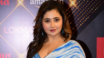 Rashami Desai looks lovely in a blue saree at Lokmat Awards