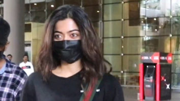 Rashmika Mandanna smiles for a selfie with fans