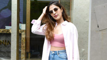 Rhea Chakraborty snapped outside hair salon