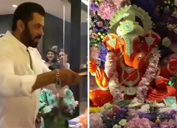 Salman Khan performs aarti at Arpita Khan's residence during Ganesh Chaturthi celebrations, watch video 