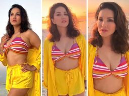 Sunny Leone looks too hot to handle in multi-colour bikini top and yellow shorts in Maldives