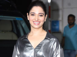 Tamannaah Bhatia looks pretty in silver metallic outfit
