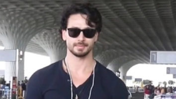 Tiger Shroff shakes hands with little fans at the airport