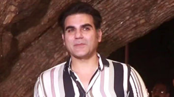 Arbaaz Khan poses for paps in a striped shirt