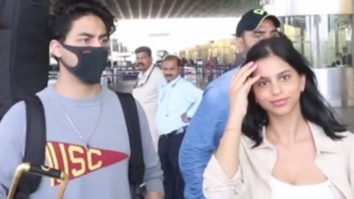 Aryan Khan snapped at the airport with sister Suhana Khan