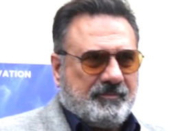 Boman Irani poses for paps in a suit at Uunchai trailer launch