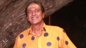 Chunky Panday smiles for paps in a yellow polka dotted shirt