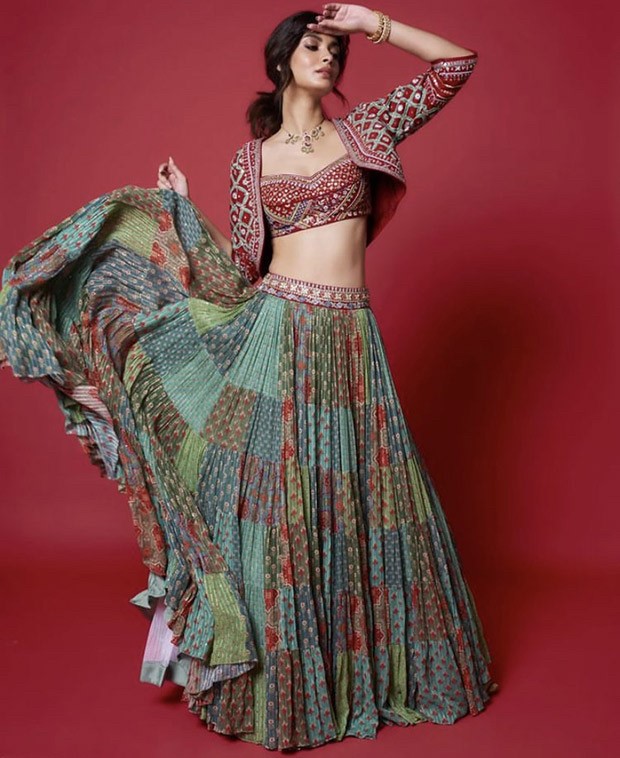 Diana Penty's floral patchwork lehenga by Anita Dongre worth Rs. 1.50 lakh is a true gem for upcoming festivities