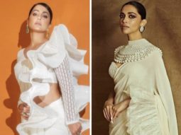 Fashion Faceoff: Deepika Padukone or Hina Khan: Who wore the white ruffled saree by Abu jani Sandeep Khosla better?
