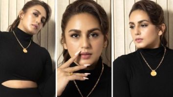 Huma Qureshi turns up the heat in littte black dress worth Rs. 6K for Double XL promotions