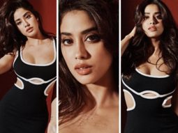 Janhvi Kapoor looks bold & beautiful in monochrome cut-out body-con dress worth Rs.6,990 for Mili promotions