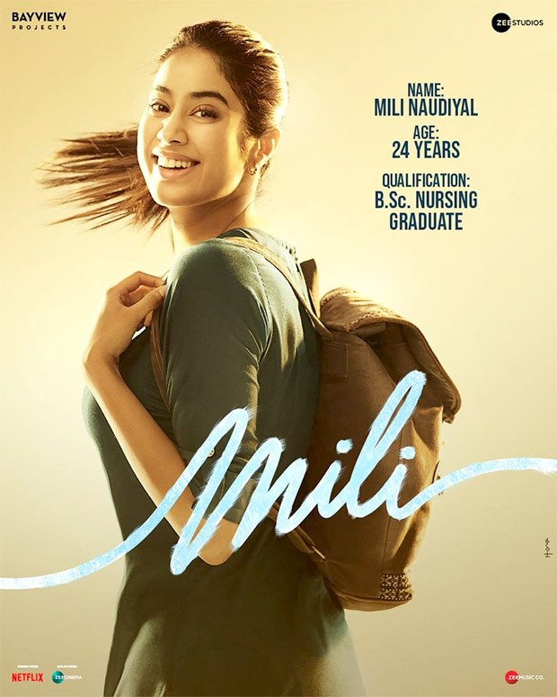 Janhvi Kapoor plays a BSC Nursing graduate in the Helen remake Mili, see first poster 