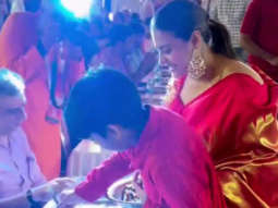 Kajol feels like a proud mom as her son helps in Durga Puja