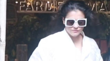 Kajol snapped in they city sporting a white jacket