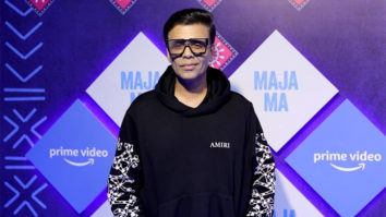 Karan Johar arrives for Maja Ma screening