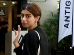 Khushi Kapoor snapped outside gym in black outfit