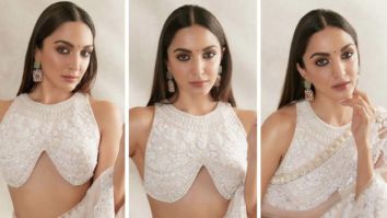 Kiara Advani in pristine white saree and infinity blouse is a sight to behold