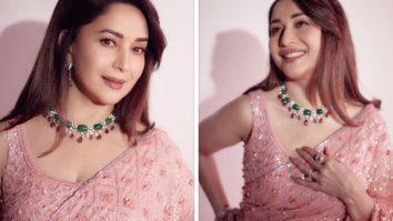 Madhuri Dixit Nene’s pink sequin saree by Manish Malhotra can make your day brighter