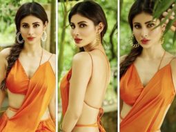 Mouni Roy looks bold & bright in an orange slip ensemble as she poses for her latest photo-shoot