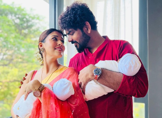 Nayanthara and Vignesh Shivan share hearty Diwali wish to fans in this video featuring their twins