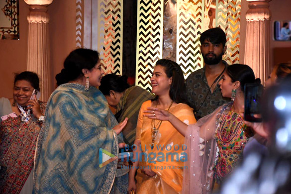 photos kajol tanishaa mukerji and sharbani mukherji snapped during durga puja at north bombay sarbojanin 2