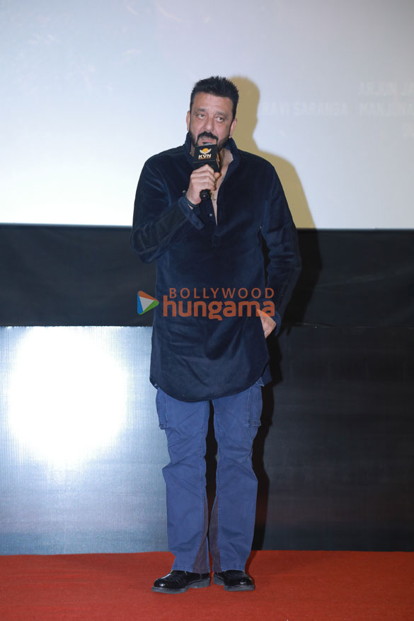 photos sanjay dutt snapped at teaser launch of dhruva sarjas kd the devil 5