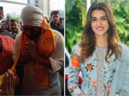 Adipurush: Prabhas, Kriti Sanon, Om Raut arrive in Ayodhya amid fanfare ahead of grand teaser launch, watch videos