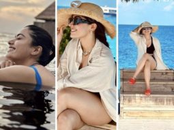 Rashmika Mandanna sums up holiday mood in black co-ord set and straw hat in a picture from Maldives trip