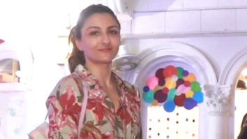 Soha Ali Khan poses for paps with baby Inaaya