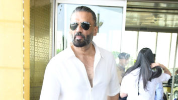 Suniel Shetty looks handsome in white shirt as he gets clicked at the airport