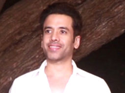 Tusshar Kapoor looks neat in a white shirt as he poses for paps