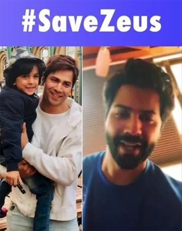 Varun Dhawan sends out his wishes to 11 year old fan Zeus; encourages him in his fight against cancer