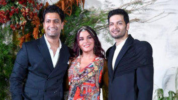 Vicky Kaushal greets the newly-married couple Richa Chadha and Ali Fazal