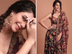 Warina Hussain’s printed lehenga with a plunging neckline worth Rs 50,000 is perfect for this Diwali party