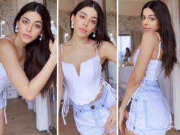 Alaya F sets goals for Gen-Z fashion in white corset top and denim shorts