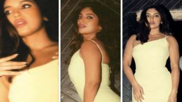 Bhumi Pednekar’s lime midi dress with feather trim worth Rs. 19K is all about glam