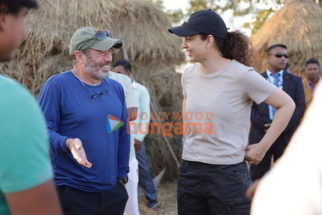 On the set of the movie Emergency