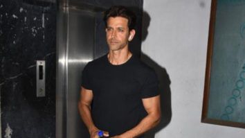 Hrithik Roshan looks handsome as always in a black tshirt