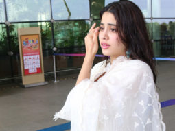 Janhvi Kapoor looks beautiful in an all white salwar at the airport