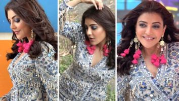 Kajal Aggarwal sets the internet ablaze as she flaunts her jubilant smile in mirror work embellished dress by Arpita Mehta