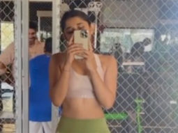 Kanika Mann sweats off those calories in the gym
