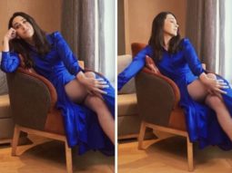 Karisma Kapoor exudes glamourous vibes in blue thigh high slit gown for her weekend shoot